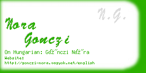 nora gonczi business card